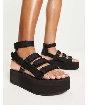 Shoes by Teva It?s open-toe season Adhesive fastening Open toe Moulded footbed Chunky soleSold By: Asos