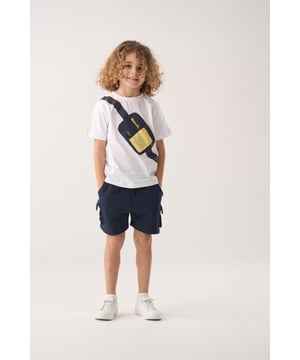 This Bench 2-piece set includes a breathable cotton t-shirt and comfy brushed sweat shorts – perfect for everyday adventures. The t-shirt features a fun printed bag graphic across the chest, complete with a zip detail for added style. The shorts have a soft elasticated waistband with a cotton drawcord for an easy, adjustable fit. A go-to outfit that blends comfort and playful design for active days.