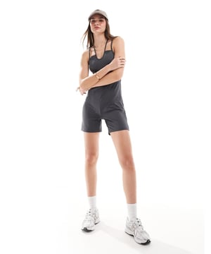 Jumpsuits & Playsuits by Pieces Go all-in-one Scoop neck Cross-back straps Slim fitSold By: Asos
