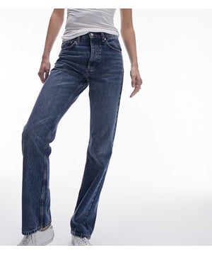 Jeans by Topshop Tall Welcome to the next phase of Topshop The iconic Kort style Straight fit Super-high rise Belt loops Button fly Five pocketsSold By: Asos