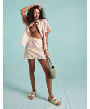 Skirts by Miss Selfridge Part of a co-ord set Shirt sold separately Patchwork design High rise Elasticated waistband Regular fitSold By: Asos