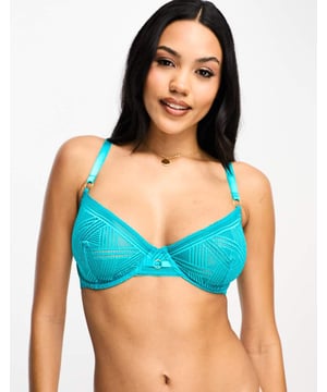 Lingerie & Nightwear by We Are We Wear Non-padded cups Underwire support Adjustable straps Hook-and-eye fastening Designed to fit cup sizes DD-GSold By: Asos