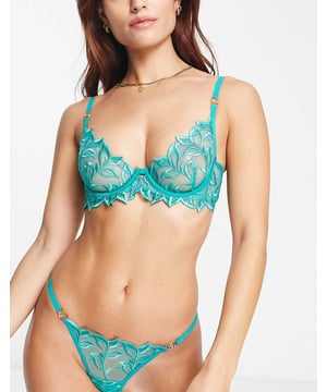 Lingerie & Nightwear by Bluebella Embroidered design Non-padded cups Adjustable straps Hook-and-eye fasteningSold By: Asos