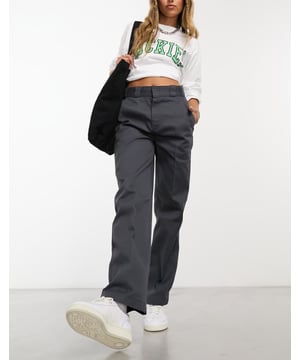 Trousers & Leggings by Dickies Lower-half looks High rise Belt loops Fold-over waistband Functional pockets Straight fitSold By: Asos