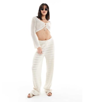 Trousers & Leggings by ONLY Part of a co-ord set Top sold separately High rise Elasticated drawstring waist Wide legSold By: Asos