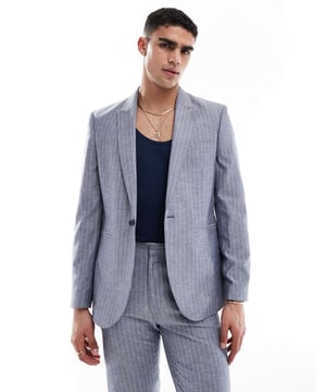 Suits by ASOS DESIGN Do the smart thing Stripe design Notch lapels Padded shoulders Single button fastening Front pockets Slim fitSold By: Asos