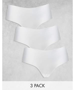 Lingerie & Nightwear by ASOS DESIGN Cute and comfy Pack of three Plain design High rise Elasticated waist Brief cutSold By: Asos