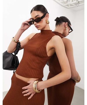 Tops by ASOS EDITION Part of a co-ord set Skirt sold separately High neck Sleeveless style Regular fitSold By: Asos