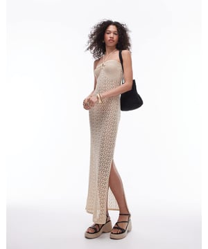Dresses by Topshop This is Topshop Halterneck style Cut-out front Ribbed bust Side split Slim fitSold By: Asos