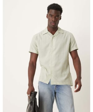 Shirts by Selected Homme No need to keep scrolling Revere collar Button placket Short sleeves Regular fitSold By: Asos