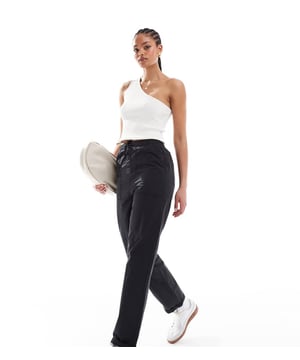 Trousers & Leggings by ASOS DESIGN Make your jeans jealous High rise Drawstring waistband Functional pockets Straight fitSold By: Asos