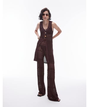 Trousers & Leggings by Topshop This is Topshop Waistcoat sold separately High rise Elasticated waistband Straight fitSold By: Asos