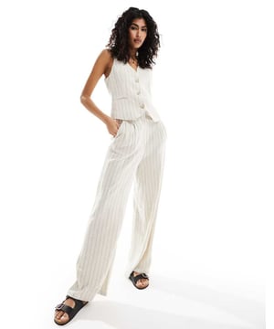 Trousers & Leggings by ASOS DESIGN Fancy pants High rise Hook-and-bar zip fly Side pockets Straight fitSold By: Asos