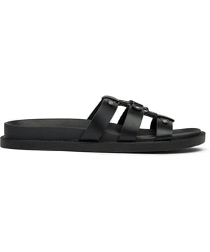 Sandalias Solesister color miel para mujer, negras, con plantilla sintética. Fabricadas con suela sintética. Punta redonda y forro y plantilla sintéticos.