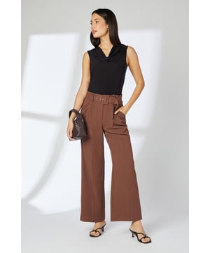 Straight leg design with a contemporary high-rise waist for a flattering silhouette
        Distinctive belt detail with matching fabric buckle adds sophisticated structure
        Practical side pockets perfect for everyday essentials
        Clean-lined tailoring with subtle pleating at the waist for added comfort
        Versatile cotton blend fabric with slight stretch for all-day wearability
    
    These sophisticated straight leg trousers showcase a distinctive belt detail that creates a polished, pulled-together look. The clean lines and contemporary silhouette make them incredibly versatile for your daytime wardrobe. Style them as shown with a sleek sleeveless top and minimal heels for an effortlessly chic ensemble, or pair with a crisp white shirt and loafers for a smart casual office look. The straight leg cut is universally flattering and works beautifully for family gatherings, weekend brunches or casual meetings. These trousers transition seamlessly from day to evening - simply swap your daytime flats for a block heel and add statement jewellery to refresh your look. The side pockets add practicality to this stylish Principles piece that will quickly become a wardrobe staple.