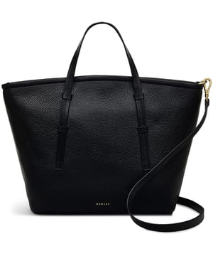 Bolso tote Radley Bridgewater negro para mujer, fabricado en piel. Incluye: cierre de cremallera superior, herrajes dorados, correa ajustable para el hombro, etiqueta colgante y medidas: 26 cm de alto x 35 cm de ancho x 10 cm de profundidad.