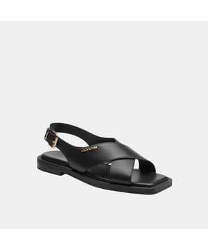 Coach Link Criss Cross Leather Sandal