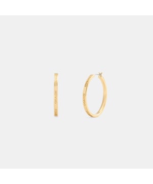 Coach Medium Hoop Earrings,  Length: 3.50 cm,  Height: 1.00 cm