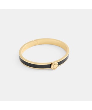 Coach Rivet Enamel Hinged Bangle, Diameter: 6cm (L) x 5.5cm (H)