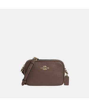 Refined Pebbled Leather Mini Jamie Camera Bag, Two credit card slots
 Inside multifunction pocket, Outside open pocket,  Length: 20.50 cm,  Width: 6.00 cm,  Height: 14.50 cm