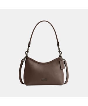 Laurel Small Shoulder Bag in Lux Pebble Leather, Inside zip pocket,  Length: 19.00 cm,  Width: 8.50 cm,  Height: 15.50 cm