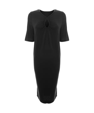 Whistles Short Sleeve Midi T-Shirt Dress with Keyhold