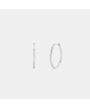 Coach Medium Hoop Earrings,  Length: 3.50 cm,  Height: 1.00 cm