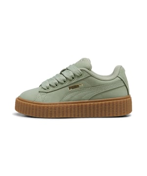 PRODUCT STORY: Rihanna and PUMA get down to earth with the Creeper Phatty Earth Tone. Made with luxe, high-quality nubuck, the new FENTY x PUMA Creeper Phatty stands out while blending in with soft, natural colors. Touches of gold and the classic Creeper sole elevate this new drop from Rihanna.DETAILS: Leather upper; Lace closure; Ribbed gum midsole; Gum outsole; PUMA Kids: Recommended for young kids between 4 and 8 years.