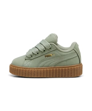 PRODUCT STORY: Rihanna and PUMA get down to earth with the Creeper Phatty Earth Tone. Made with luxe, high-quality nubuck, the new FENTY x PUMA Creeper Phatty stands out while blending in with soft, natural colors. Touches of gold and the classic Creeper sole elevate this new drop from Rihanna. DETAILS: Leather upper; Lace closure; Ribbed gum midsole; Gum outsole; PUMA branding details.