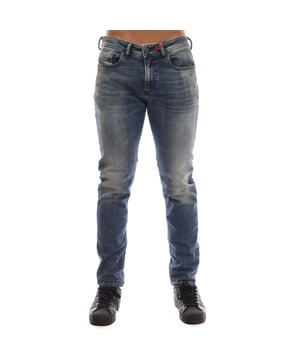 Mens Diesel 1979 Sleenker Low-Rise Skinny-Fit Jeans in denim.- Zip fly and button fastening.- Five pockets design.- Low waist.- Stretch.- Skinny fit.- 96% Cotton  3% Elastomultiester  1% Elastane.- Ref: A0359509J9801