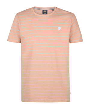Gestreept T-shirt van badstof met ronde hals en korte mouwen. Dit T-shirt heeft een Petrol logo op de borst. Gemaakt van 100% katoen. Twijfel je tussen twee maten? Kies dan de grootste maat. Gestreept T-shirtBadstofKorte mouwenRegular fitRonde halsPetrol logo100% katoen