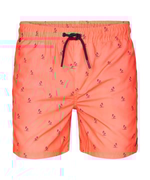 Badehose mit Allover-Print und Tunnelzugverschluss. Hergestellt aus 100 % Polyester. Du kannst dich nicht zwischen zwei Größen entscheiden? Wähle dann stets die größere Größe. Schwimmbekleidung mit Allover-PrintNormale PassformTunnelzug100 % Polyester
