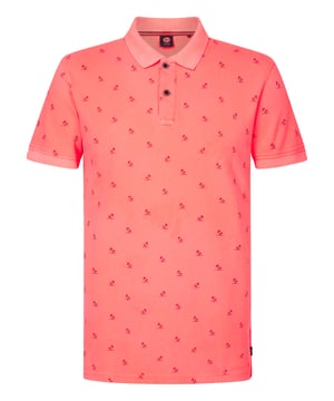All-over print polo met openstaande kraag en knoopsluiting. Gemaakt van 95% organisch katoen en 5% elastaan. Verkrijgbaar in verschillende kleuren. Twijfel je tussen twee maten? Kies dan de grootste maat. Polo met korte mouwenAll-over printOpenstaande kraagKnoopsluiting95% organisch katoen en 5% elastaan