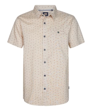 Geef je garderobe een frisse update met dit overhemd met korte mouwen. De regular fit, klassieke kraag en knoopsluiting zorgen voor een tijdloze uitstraling, terwijl de all-over print een trendy accent toevoegt. Dit overhemd is gemaakt van 100% organisch katoen, wat zorgt voor een comfortabele, ademende pasvorm. Perfect voor zowel casual gelegenheden, een feestje, als een stijlvolle werkdag. Een veelzijdige must-have voor elke moderne man. Overhemd met korte mouwenAll-over printRegular fitKlassieke kraagKnoopsluiting100% organisch katoen