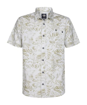 Overhemd met korte mouwen en een regular fit. Dit overhemd heeft een tropische all-over print, borstzak, klassieke kraag en knoopsluiting. Twijfel je tussen twee maten? Kies dan de grootste maat Overhemd met korte mouwenTropische all-over printBorstzakRegular fitKlassieke kraagKnoopsluiting55% katoen, 45% lyocell