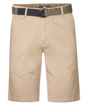 Chino shorts with button fastening, zip fly and belt. Made of 77% cotton, 20% recycled cotton and 3% elastane. These shorts have two side pockets, two back pockets and an extra coin pocket. The shorts are available in several colours. Chino shortsButton fastening, zip fly and beltCoinpocketSide pockets and back pockets77% cotton, 20% recycled cotton and 3% elastane