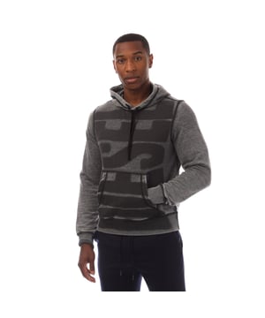 Mens Diesel S-Ginn-Hood-L1 Hoodie in black.- Drawstring hood.- Kangaroo pocket.- Ribbed cuffs and hem.- Regular fit.- 65% Polyester  35% Cotton.- Ref: A104310IJAT900