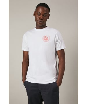 White Sailing Crest Print T-Shirt