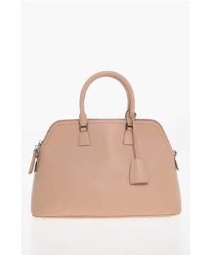 Primavera-Verano, Rosa, Cierre de cremallera, Bolsillo interior, Bolsillo exterior, Bandolera ajustable, Bandolera extraíble, Piel, Logotipo, Bolso de mano, Hecho en Italia, Casual, LxAlxAn: 37x37x19cm