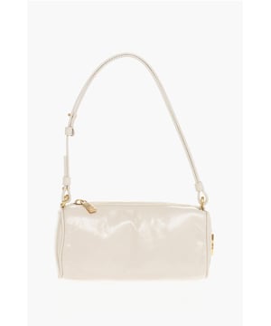 FRAUENTAG, Frühling-Sommer, Beige, Logo, Metall, Leder, Einfarbig, Reißverschluss, Innen gefüttert, Umhängetasche, Made in Italy, ST VALENTINE, ERDNUANCEN, LxHxT: 20x9x8cm