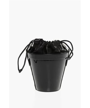 Primavera-Verano, Negro, Bandolera ajustable, Bolso de hombro, Hecho en Italia, LxAlxAn: 18x15x18cm