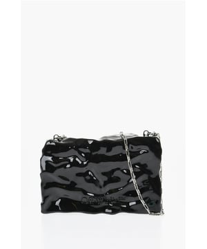DÍA DE LA MUJER, Primavera-Verano, Negro, Logotipo, Color liso, Metal, Bandolera extraíble, Bolso de mano, Bolso de hombro, Hecho en Italia, Clutch, SAN VALENTÍN, LxAxP: 19x12x5cm