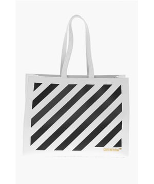 DÍA DE LA MUJER, Primavera-Verano, Blanco y Negro, Logotipo, Metal, Interior forrado, Bolsillo interior, Cierre de cremallera, Bandolera extraíble, Bolso de hombro, Doble asa, Hecho en Italia, Piel, Estampado, SAN VALENTÍN, 47,5x37x17cm