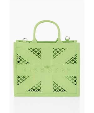 DÍA DE LA MUJER, Primavera-Verano, Verde, Logotipo, Color liso, Bandolera extraíble, Bolso de hombro, Bolso de mano, Doble asa, Bolso tote Bauletto, SAN VALENTÍN, LxAxP: 35,5x29x15,5cm