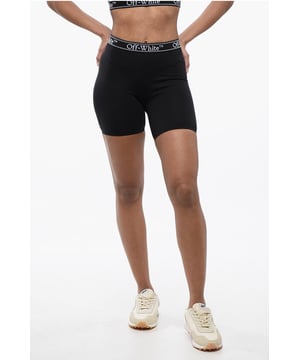 Primavera-Verano, Negro, Elástico, Cintura elástica, Logotipo, Talle normal