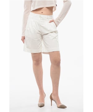 Primavera-Verano, Talle normal, Bolsillos, Trabillas para cinturón, Blanco, 3 bolsillos, Botones, Cierre de cremallera, Cierre delantero, Pliegues