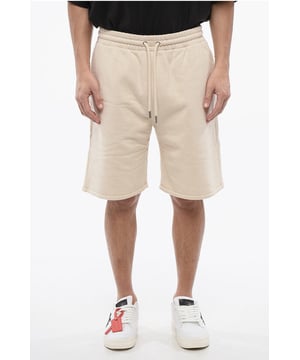 Frühling-Sommer, Made in Italy, Beige, Elastischer Bund, Gebürstet, 3 Taschen, Logo, Stickerei, Paspeltasche, Aufgesetzte Tasche, Normale Taille, ERDNUANCEN