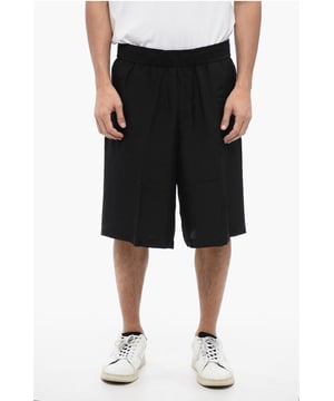 Primavera-Verano, Negro, Cintura con cordón, Cintura elástica, 4 bolsillos, Frente plano, Cintura normal