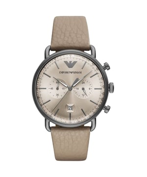 Emporio Armani AR11107 - Reloj para hombre cuarzo acero inoxidable• material: acero inoxidable• cristal: minèral• pulsera: cuero• correa: gris• resistencia al agua: 50 m (5 ATM)• tamaño de la caja: 43 mm