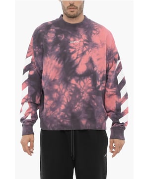 Primavera-Verano, Rosa, Morado, Cepillado, Logotipo, Mangas largas, Estampado, Cuello redondo, Hecho en Italia, SAN VALENTÍN
